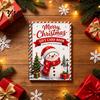 Seasonal Money Gift Folder Holographic Christmas Card Book, 7x5 Spiral Bound Holiday Keepsake Booklet, 10-Page Holder Greeting Bolder DIY for