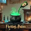Halloween Decorations Indoor - Witch's Cauldron With Magical Bottles & Fog Maker, Floating Potion DIY, Party Decoration, Halloween Party Decor 50ml