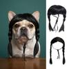 Funny Double Ponytail Pet Hairpiece Black Cosplay Wig Easy to Wear Animal Wig  Festival Cosplay
