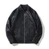 Mens Stand Collar PU Leather Jacket Fleece Lined Plus Size Casual Biker Coat Daily Wear