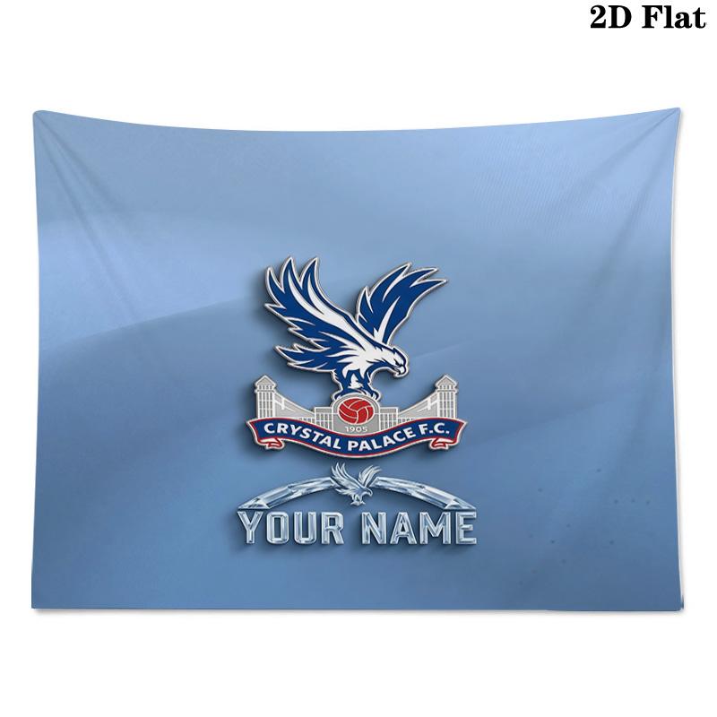 Custom Name Crystal Palace F.C Printed Tapestry – Wall Hanging for Bedrooms, Dorms, and Home Decor