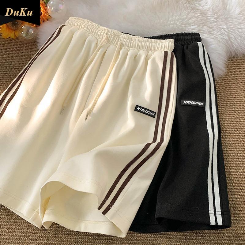 Five Points Sports Shorts Женские летние тонкие свободные брюки большого размера с высокой талией для выхода в свет, повседневные прямые брюки