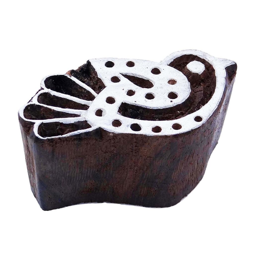 Птица Декоративный Коричневый Блок Деревянные Текстильные Штампы Деревянный Блок Печати