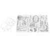  Clear Stamp Transparent Wishing Bottle Flower Pattern  HandMade Decoration