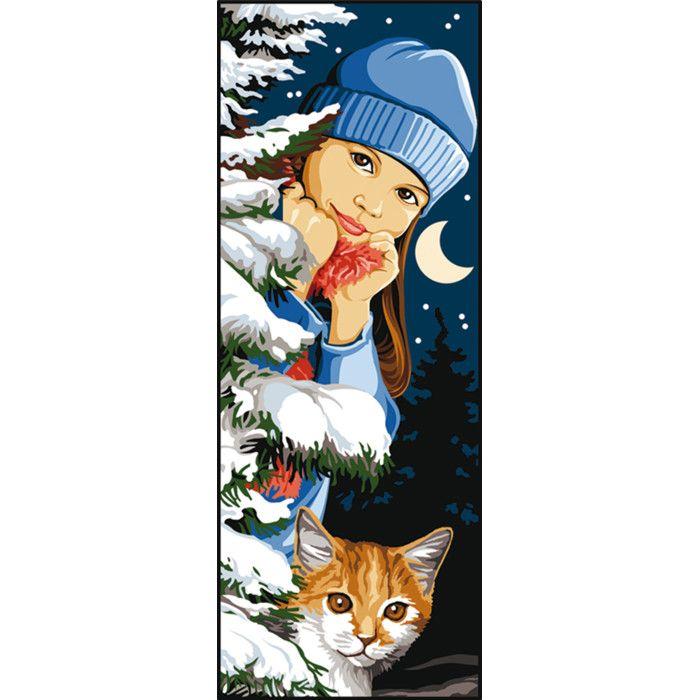 Canevas Pénélope Antique Cache cache d'hiver 25x60cm