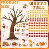 Chivertion 150 Pcs Thanksgiving Happy Fall Bulletin Board Decorations Fall Tree Bulletin Board Set Pumpkin Maple Leaves Scarecrow Cutouts Autumn