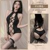 Cheongsam One-piece Snap Button Open Crotch Large Size Sexy Lingerie Bundled Three-point Uniform Temptation Set