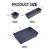 Drawer Organiser, Interlocking Drawer Dividers Plastic Storage Trays,8Pcs  3 Sizes Uncluttered Storage Drawer Tidy Trays Dividers