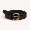 European and American New Snake Buckle Diamond Buckle Head Personalized Women's Belt Versatile Waist Belt
