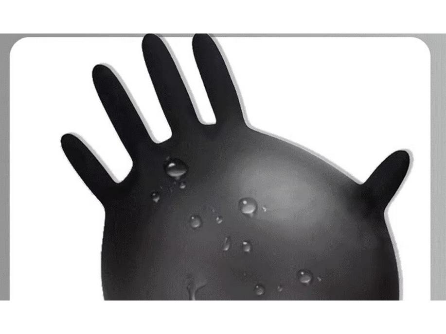 Black Nitrile Oil-Resistant Non-Slip Thickened Disposable Gloves for Industrial and Household Use