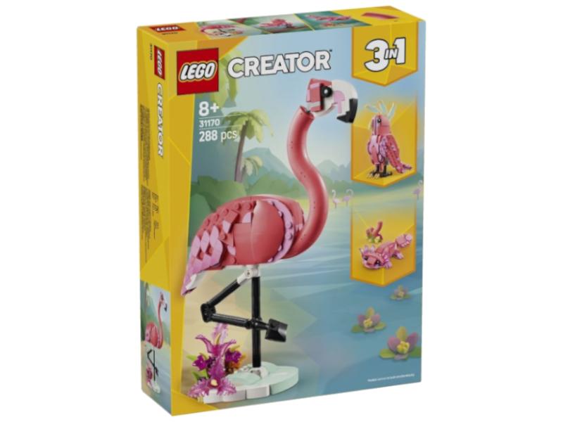 Klocki lego creator 31170 3w1 dzikie zwierzęta: różowy flaming 8+ (elementy: 288)