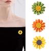 Flowers Brooches Elegant Sunflower Enamel Pins Cute Women Corsage Gifts for Hijab Hats Dress Bags Jewelry Accessories Decor