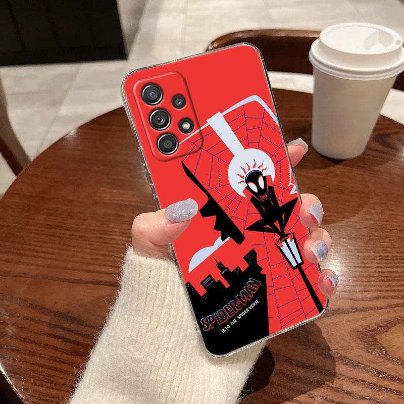 Прозрачный чехол Marvel Spiderman для Samsung Galaxy A57 A37 A56 5G A36 Чехлы A55 A54 A35 A26 A07 A17 A16 A06 A36 A15 Ударопрочная крышка
