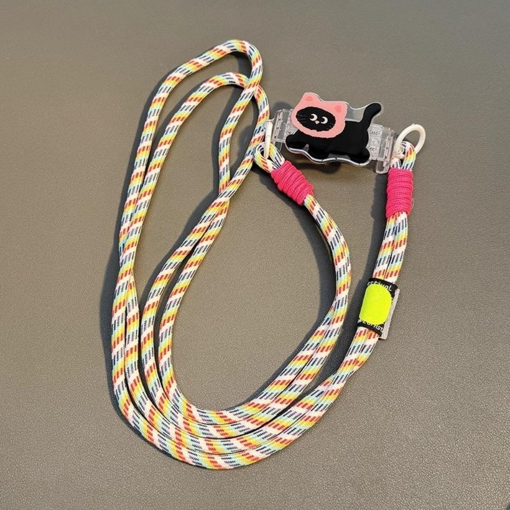 Cat Dog Mobile Phone Lanyard Shoulder Carrying Phone Back Clip Holder Hanging Ornament
