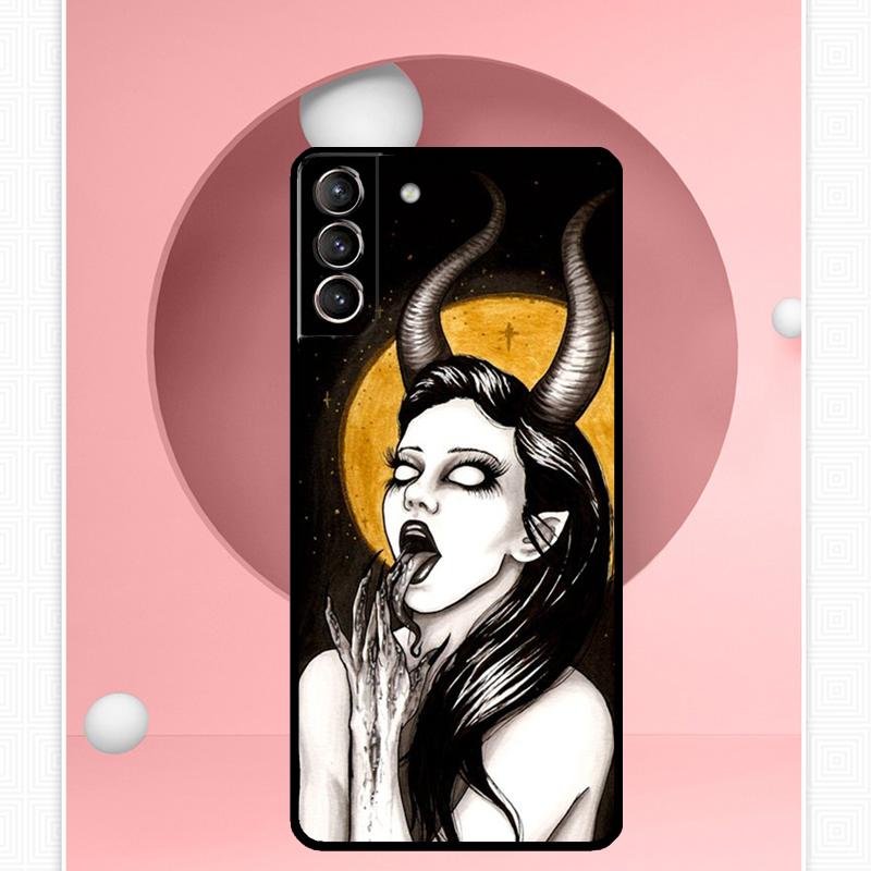 Чехол Devil Woman для Samsung Galaxy S24 S23 Ultra S22 S20 FE S21 FE Note 10 20 S8 S9 S10 Plus