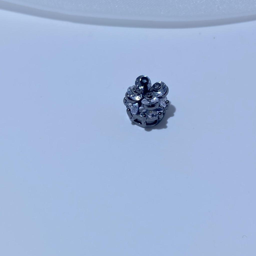 14K Gold-Plated Clover Zircon Spacer Bead Pendant for DIY Jewelry
