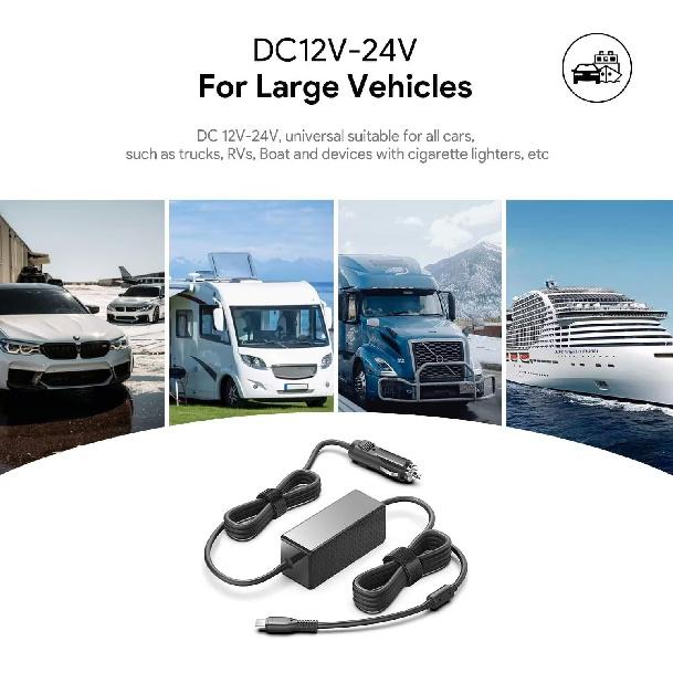 HKY PD 100W 96W 90W 87W 70W 67W 61W USB C Laptop Car Charger DC 12V-24V Travel Adapter for 2022 2021 MacBook Pro 16"15"14",Mac Air 13",Surface Pro 9