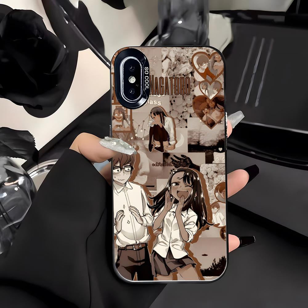 Чехол для телефона Nagatoro San для iPhone 17 Air 16 E 15 14 Plus 13 12 11 Pro Max Цветной Серебряный Чехол