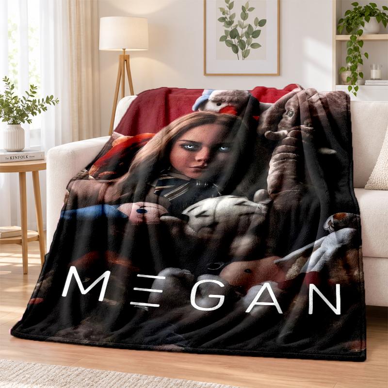 M3GAN Flannel Throw Blanket Soft Warm Cozy For Sofa Bed Indoor Home Bedroom Use
