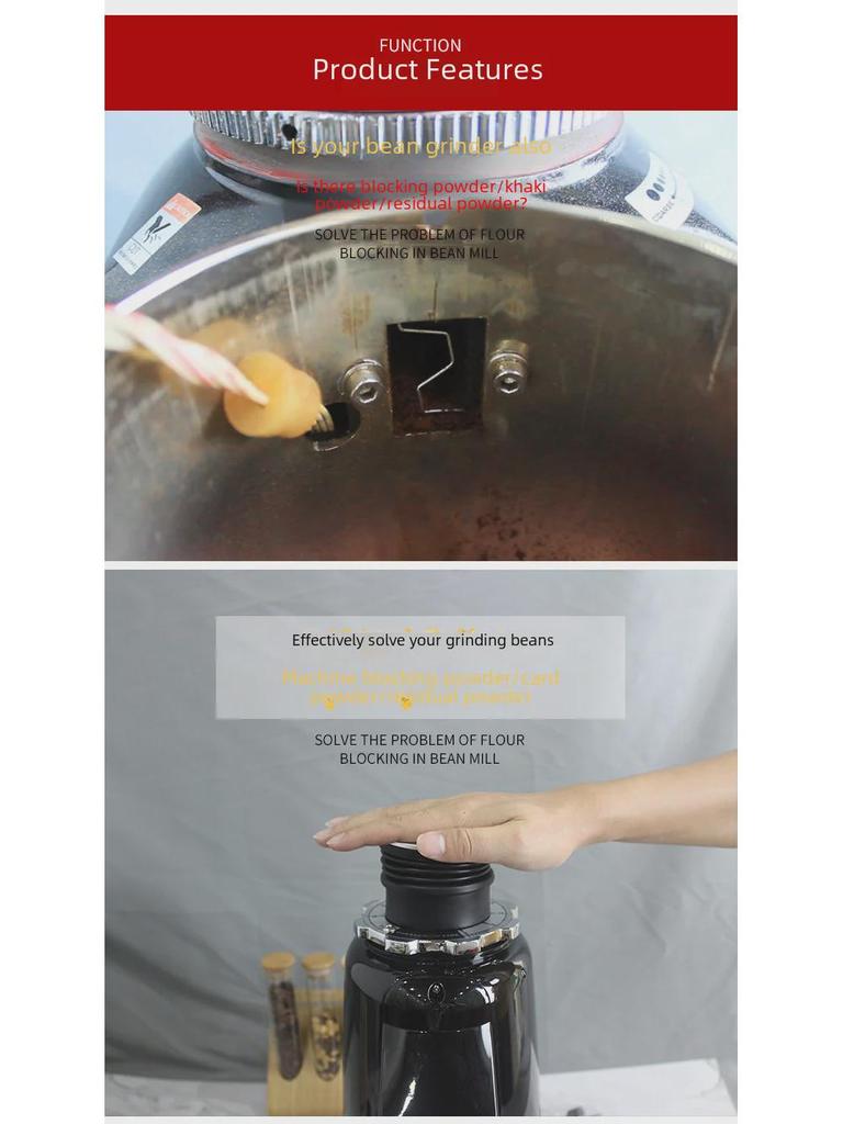 Итальянская кофемолка DF64 с телескопическим выдувным контейнером для зерен для очистки от остатков порошка