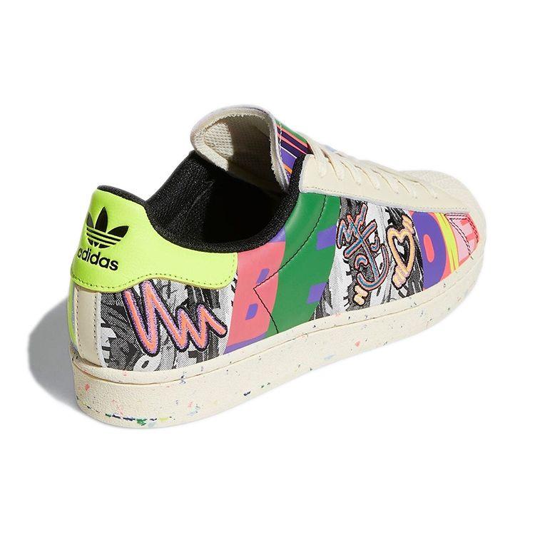 Крис Эндрю Смолл x adidas Superstar Pride Унисекс Кроссовки Белый Кремово-белый Основной черный GX6395