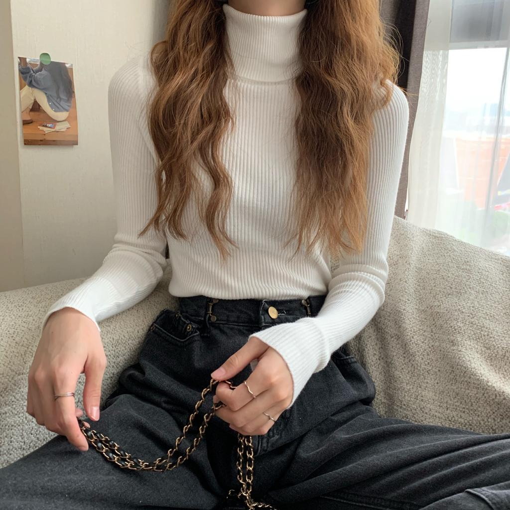 Ребристый пуловер, женский свитер, джемпер, зимняя тонкая водолазка, вязаные свитера, женский мягкий теплый трикотаж с длинными рукавами, свитер