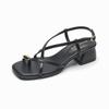 Sandals Women's Summer Outer Wear New Summer Thick Heel Toe Shoes Straps High Heels Women's Large Size