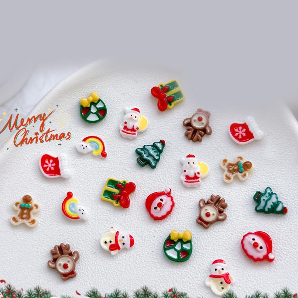 1 пакетик, рождественские украшения для ногтей из смолы с люминесцентным эффектом идеально подходят для маникюра своими руками