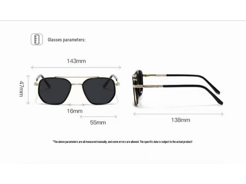 2025 Retro Polarized TR90 Semi-Metal Square Sunglasses for Men & Women