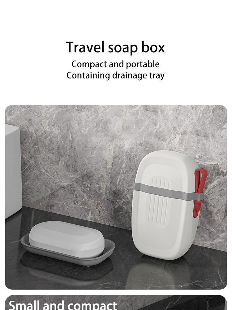 Fashion Portable Sealed Waterproof Soap Box for Travel, Hiking, and Camping - Draining Design