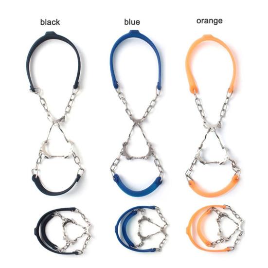 2 шт. Кошки для обуви Ледоступы Шипы для сцепления Снежные накладки Противоскользящие 6 металлических шипов Легко надеваемые кошки для ботинок Обувь Пеший туризм Альпинизм