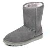 Osland Classic Snow Cowhide Size 23cm Women's Boots, Mid-Length Leather, Water-Resistant, Gray,