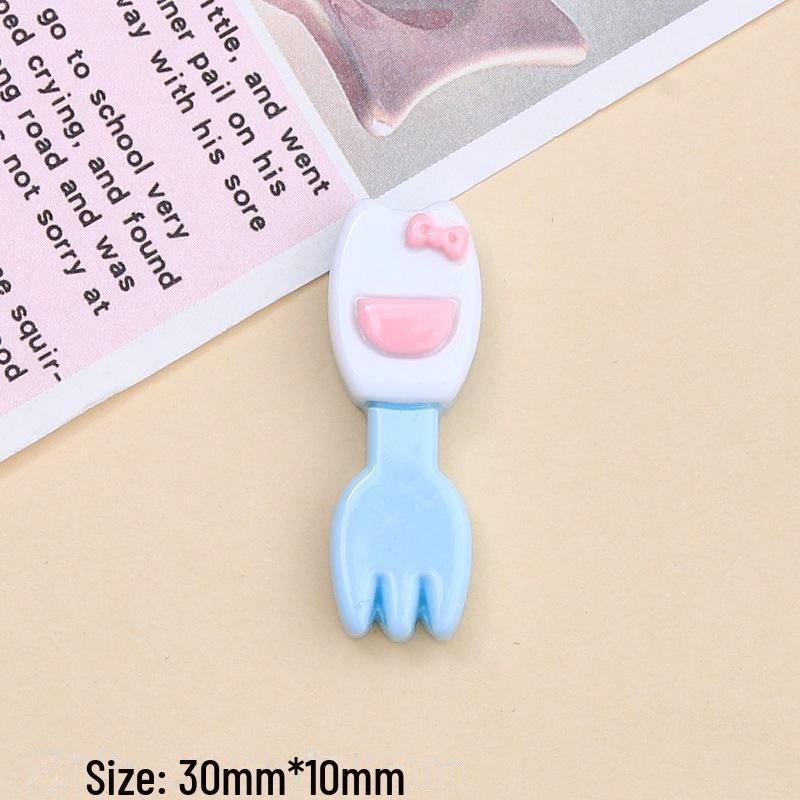 Набор аксессуаров из смолы своими руками: Пряжки для обуви с героями мультфильмов, крем-клей, шпилька для волос, разноцветные украшения в виде ложки в виде котенка