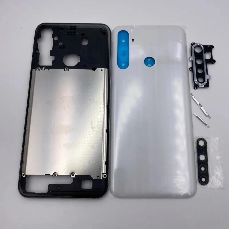 Для Oppo Realme 6i Полный корпус Средняя рамка Задняя крышка аккумулятора Чехол Панель Запасные части