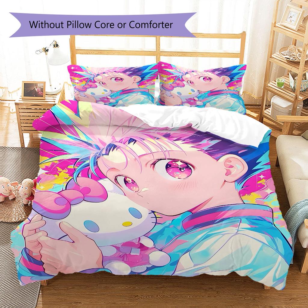 Hunter Pattern Bedding Quilt Set Quilt Cover Pillowcase Home Decoration Birthday Gift (1 * duvet cover + 2 * pillowcase, without core)