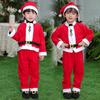 Рождественский детский комплект, красная новая одежда для выступлений для мальчиков и девочек, детская фотография, одежда Санта-Клауса
