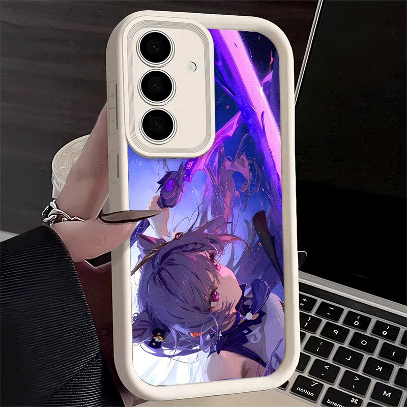Phone Case for Samsung Galaxy S26 S25 Ultra S24 FE Genshin Impact Keqing Shell S23 Plus S22 + S21 S20 5G Soft Silicone Funda