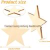 Creative Five-Pointed Wooden Star Chips for DIY Christmas and Wedding Ornaments