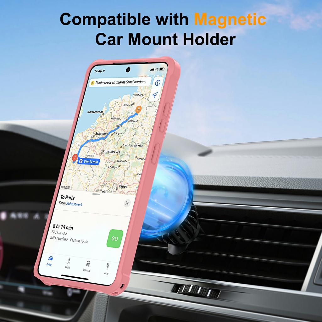For Samsung Galaxy S26 Ultra Magnetic Case Kickstand TPU + PC Shockproof Phone Back Cover