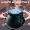 Halloween Party Mist Maker 6 LED Lights Water Fountain Pond Atomizer Witch Cauldron Fog Maker Halloween Party Prop Decoration