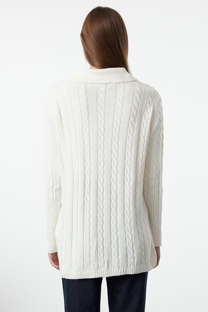 Женская мода стильный свитер хиджаб синий волосы плетеный трикотаж свитер