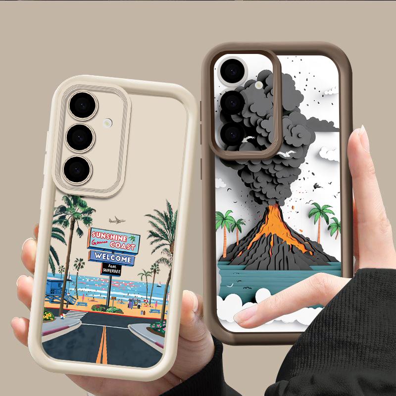 Чехол с принтом «Горная дорога» для Samsung A57 A37 A27 A17 S26 Ultra S25 FE A56 A36 A26 A16 A55 A35 A25 A15 A54 5G S21 S22 S23 S24 Plus Ударопрочный чехол