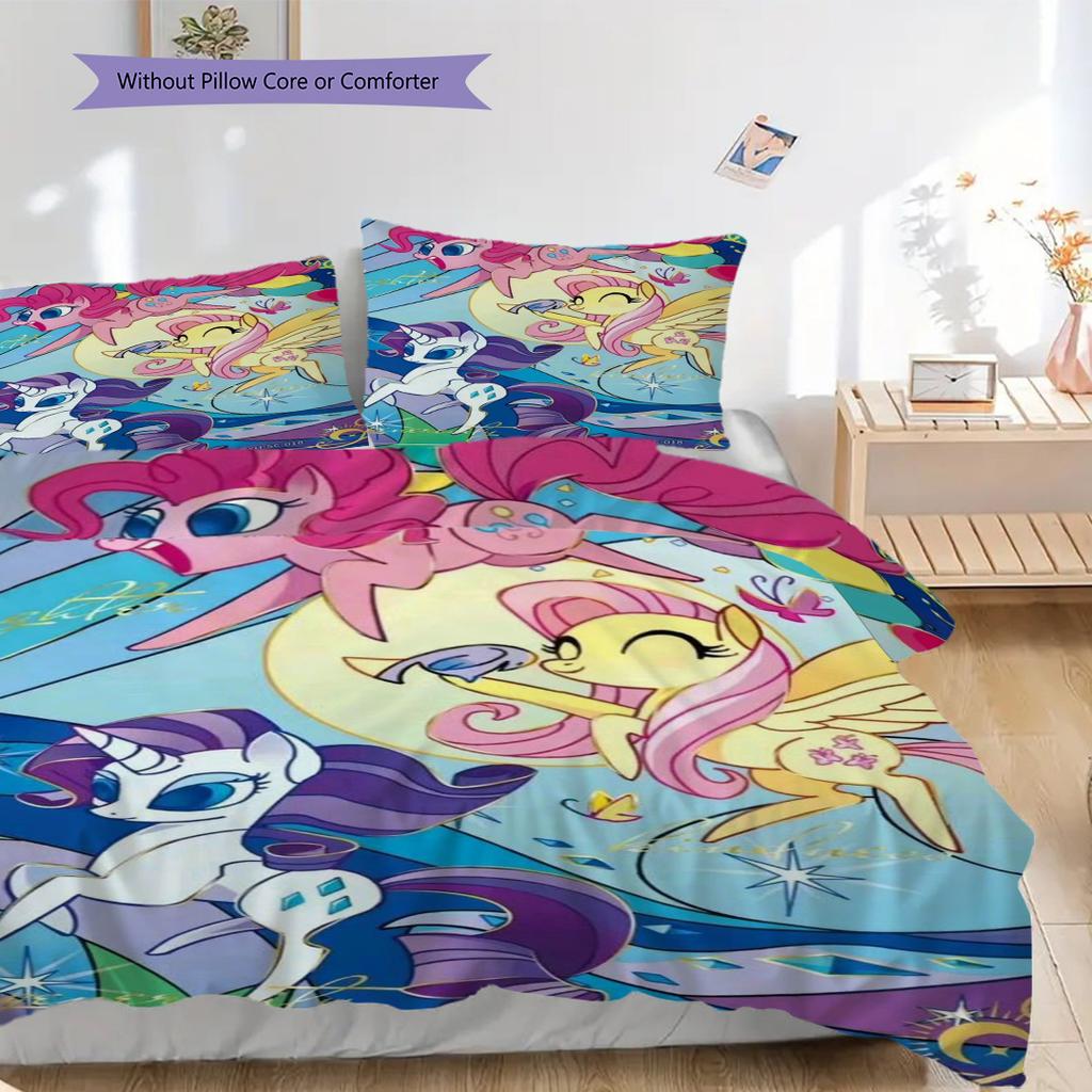 Little Pony Friendship Magic Bedding 1 Duvet Cover 2 Pillowcase Without Core Christmas Birthday Gift Duvet Cover And Pillowcase
