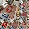 Persian Luxury Carpets Living Room Bedroom Kitchen Retro Red Home Decoration Rugs Soft Washable Non-slip Washroom Floor Mats