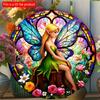 2D Flat 20*20cm1pc Enchanting Elf Fairy with Colorful Butterfly Wings Design Wall Decor, Spring Fairy Theme Art Plaque, Perfect for Home&Office,