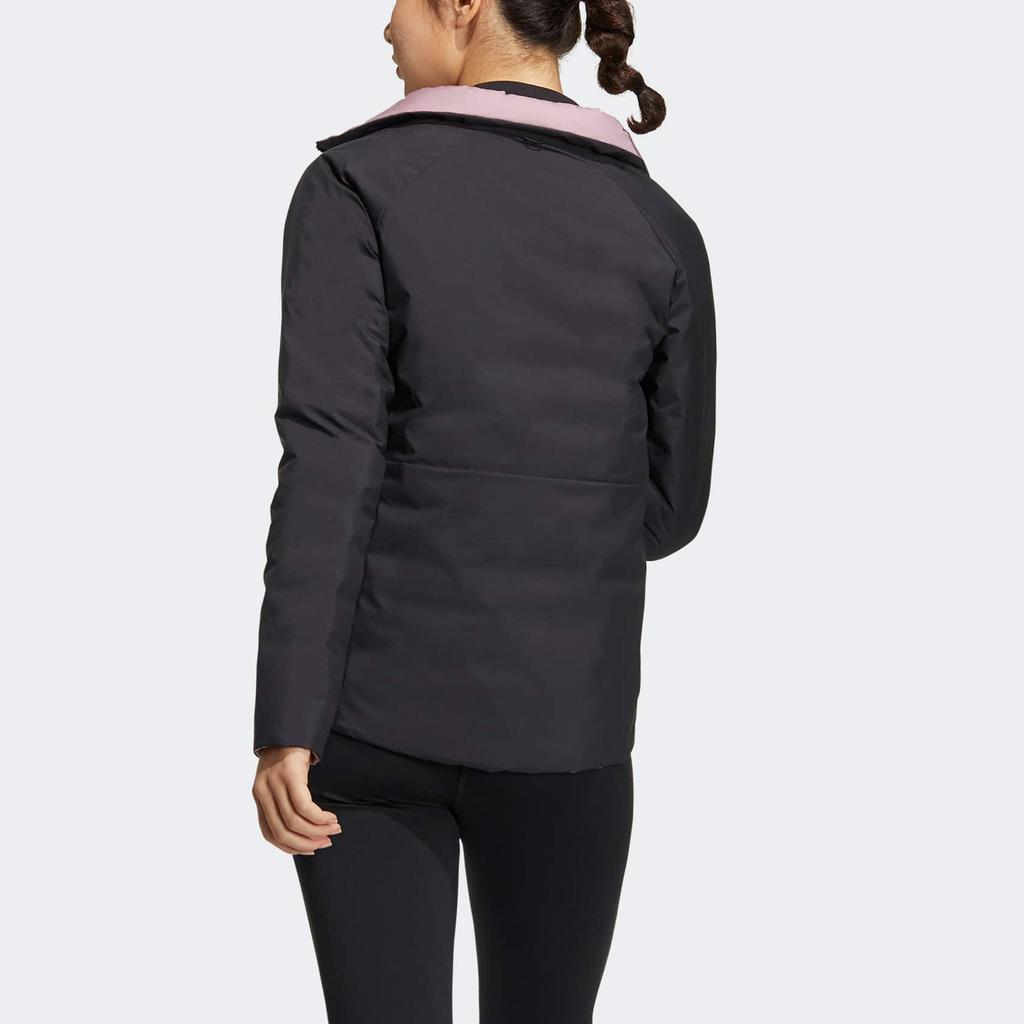 Adidas Terrex 3 в 1 Rr Gd Pk Logo Print средней длины двусторонняя куртка с капюшоном женская куртка светло-фиолетовая HN1999