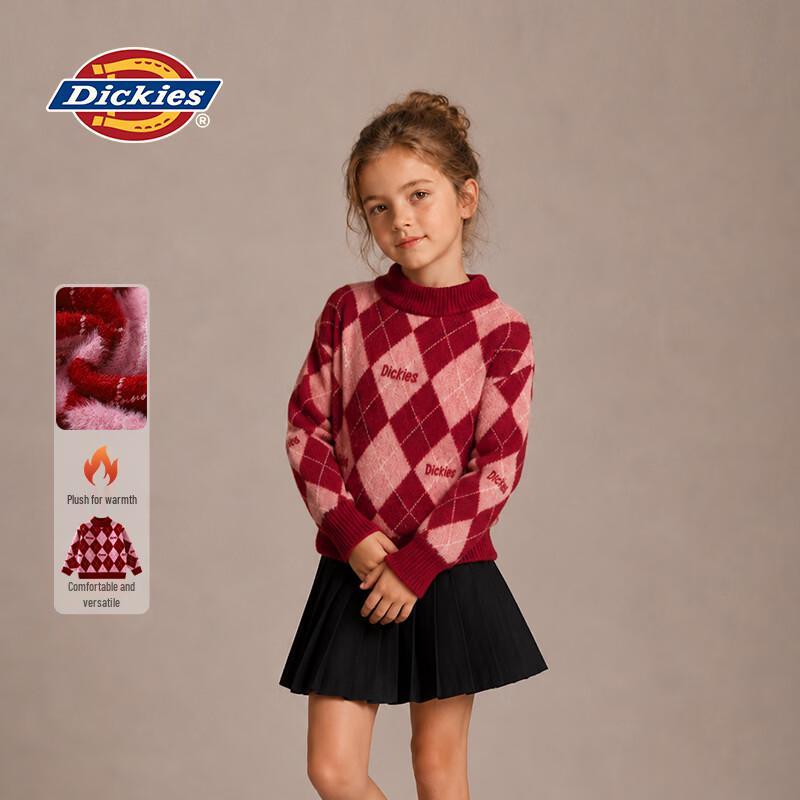 Толстый теплый клетчатый пуловер для девочек Dickies