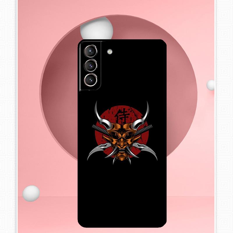 Samurai Mask Demon Case For Samsung Galaxy S24 S23 Ultra S22 S20 FE S21 FE Note 10 20 S8 S9 S10 Plus Cover