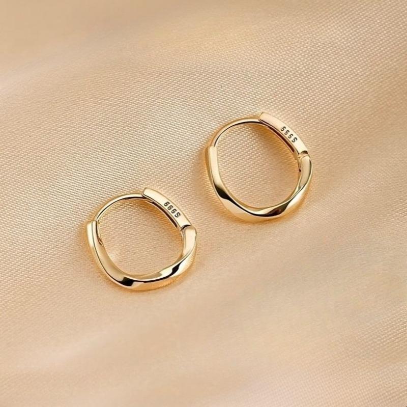 Круглые серьги-кольца из серебра 925 пробы для женщин, простые, модные, круглые украшения, подарки на вечеринку, свадьбу, праздник