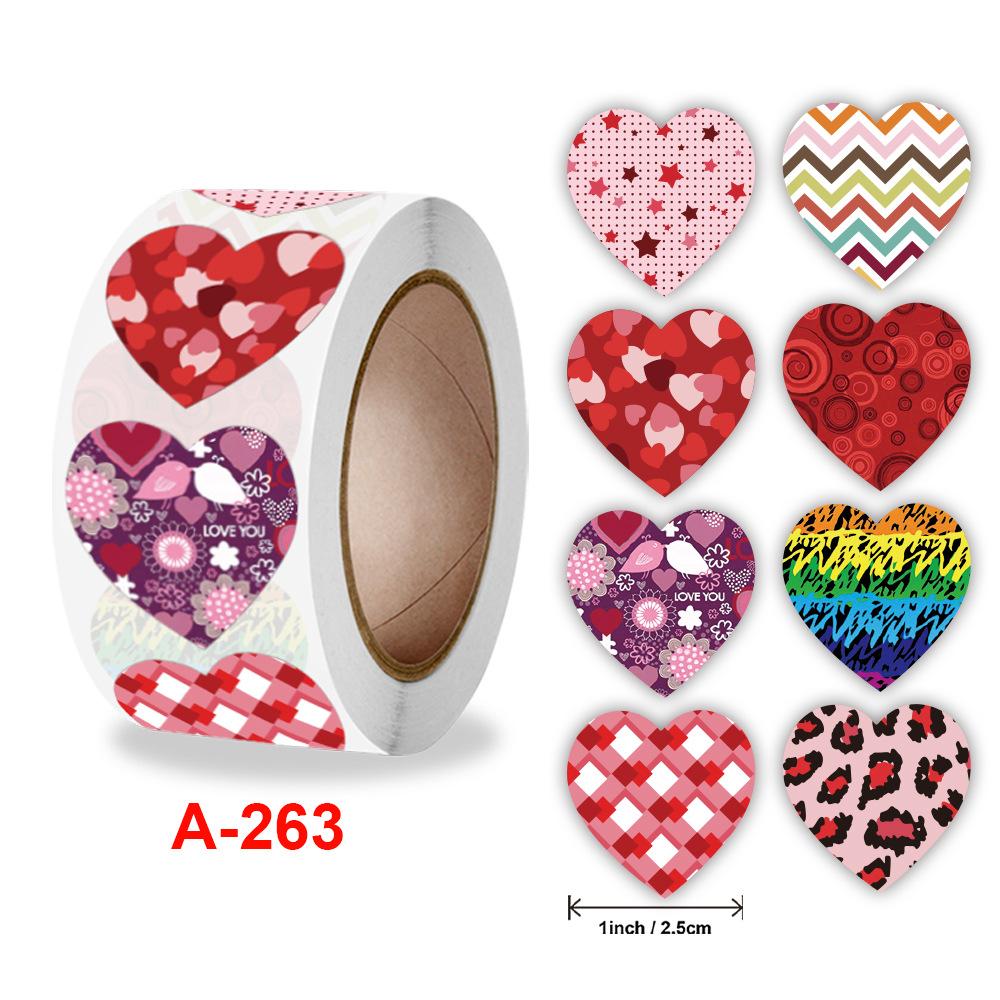 500pcs Valentine's Day Sticker I LOVE YOU Heart Shape With Heart Paper Thank You Sticker Snowflake Label Gift Box Decoratio